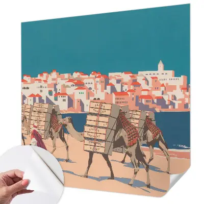Fototapet 3d pentru living Kamelkaravane