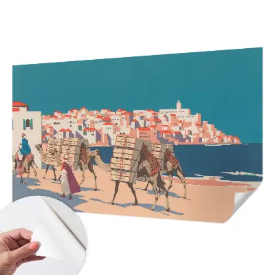 Fototapet 3d pentru living Kamelkaravane