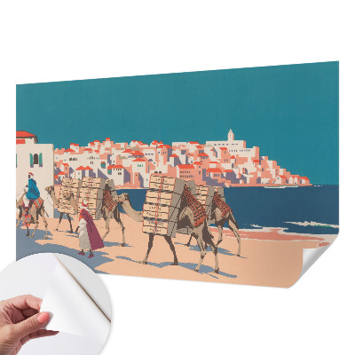 Fototapet 3D pentru living model Kamelkaravane
