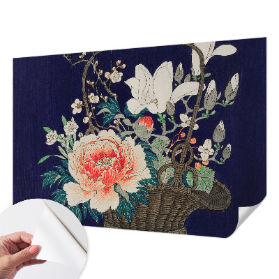 Fototapet autoadeziv pentru living cu motiv „Blomsterkurv”