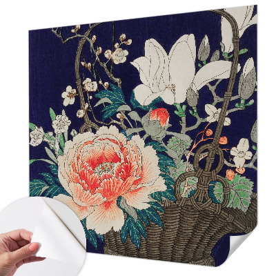 Fototapet autoadeziv pentru living cu motiv „Blomsterkurv”