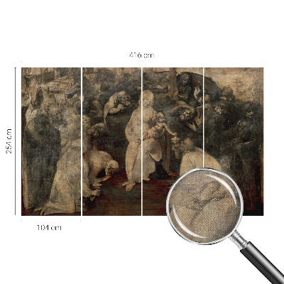 Fototapet autoadeziv pentru camera copiilor cu design „Åndelig møde”