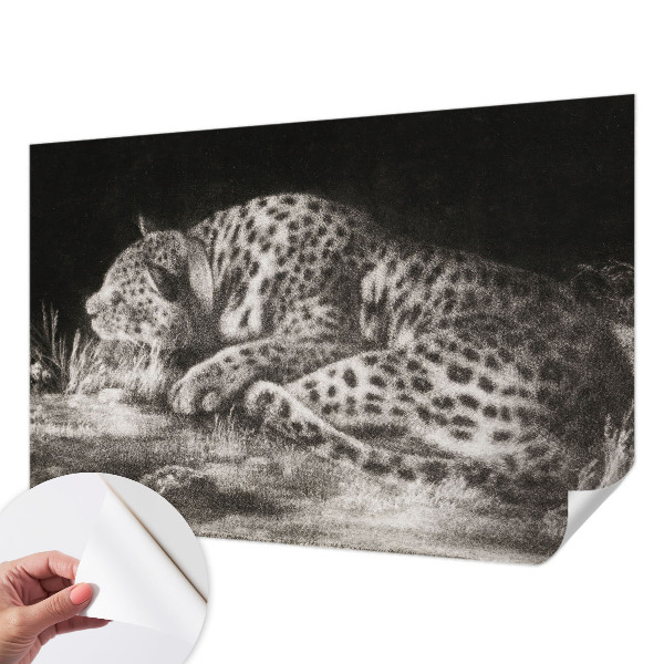 Fototapet autoadeziv Leopard hviler sig