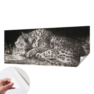 Fototapet autoadeziv Leopard hviler sig
