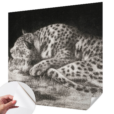 Fototapet autoadeziv Leopard hviler sig