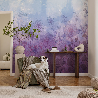 Fototapet 3d Pastelblomster