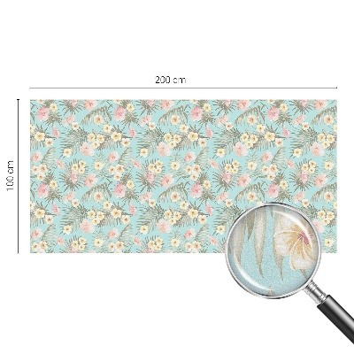 Folie decorativă vitraliu pentru uși și ferestre Model tropical