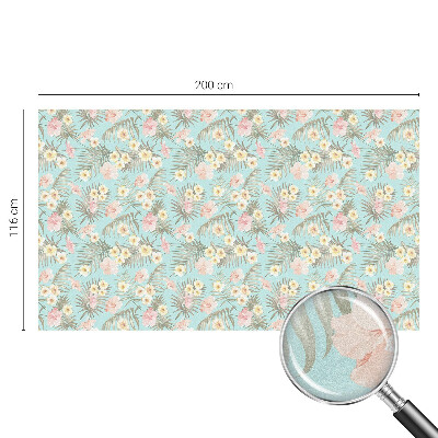 Folie decorativă vitraliu pentru uși și ferestre Model tropical