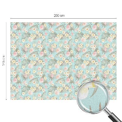 Folie decorativă vitraliu pentru uși și ferestre Model tropical