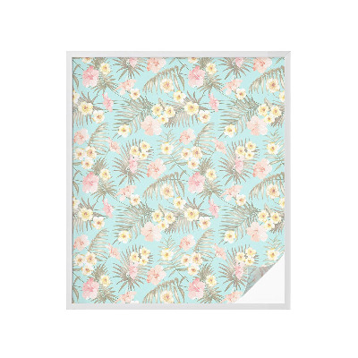 Folie decorativă vitraliu pentru uși și ferestre Model tropical