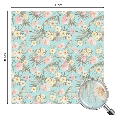 Folie decorativă vitraliu pentru uși și ferestre Model tropical