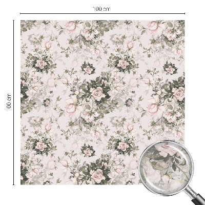 Folie geam intimitate model vitraliu Frumusețe florală