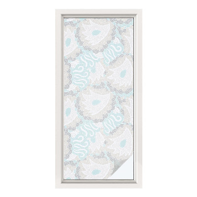 Autocolant vitraliu pentru geam Pene delicate