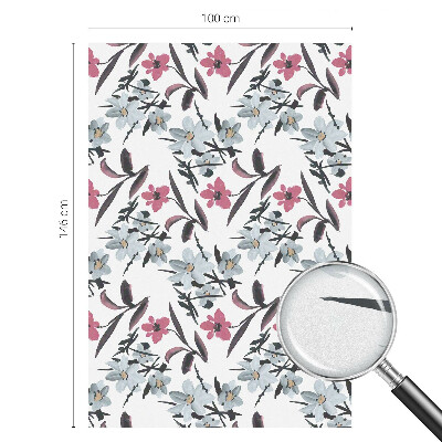 Folie decorativă vitraliu pentru uși și ferestre Model floral