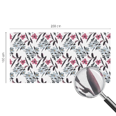 Folie decorativă vitraliu pentru uși și ferestre Model floral