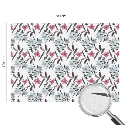 Folie decorativă vitraliu pentru uși și ferestre Model floral