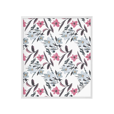 Folie decorativă vitraliu pentru uși și ferestre Model floral