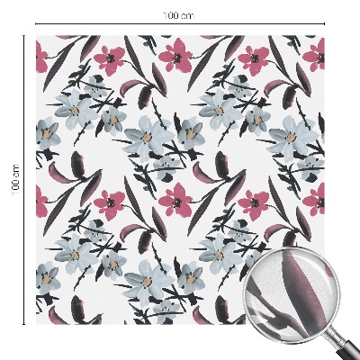 Folie decorativă vitraliu pentru uși și ferestre Model floral