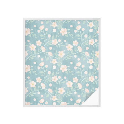 Folie geam să nu se vadă din exterior Flori pastelate