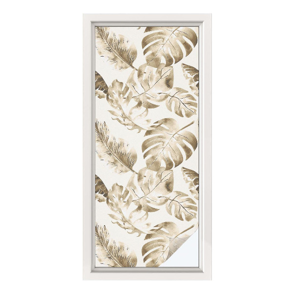 Autocolant vitraliu pentru geam Plante tropicale