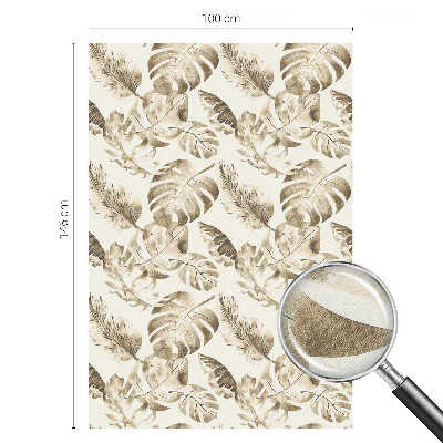 Autocolant vitraliu pentru geam Plante tropicale