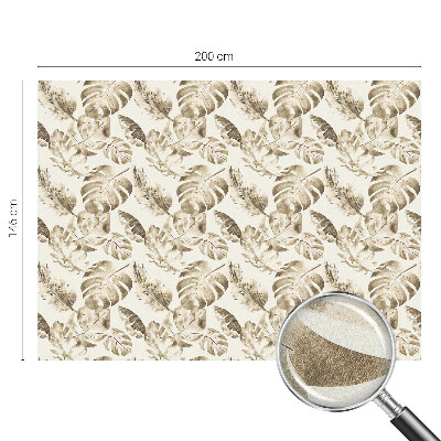 Autocolant vitraliu pentru geam Plante tropicale