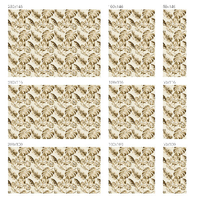 Autocolant vitraliu pentru geam Plante tropicale