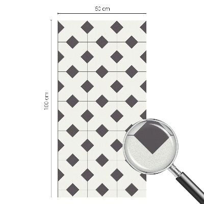 Folie decorativă geam Diamante albe și negre