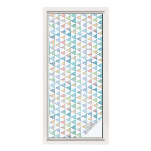 Folie geam intimitate model vitraliu Triunghiuri geometrice