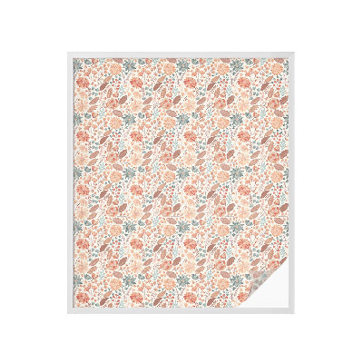 Folie decorativă vitraliu pentru uși și ferestre Aranjament floral