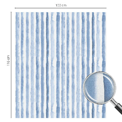 Autocolant vitraliu pentru geam Dungi albastre