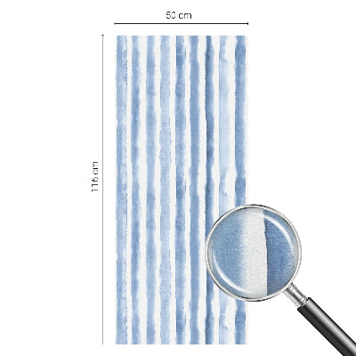 Autocolant vitraliu pentru geam Dungi albastre