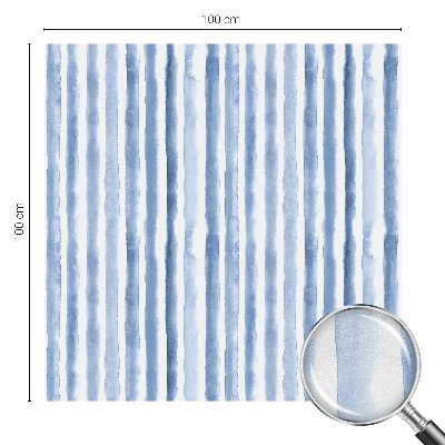 Autocolant vitraliu pentru geam Dungi albastre