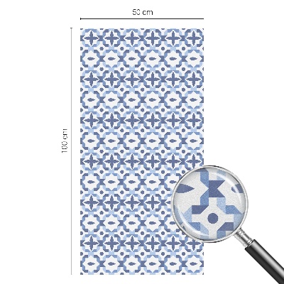 Autocolant vitraliu pentru geam Mozaic albastru