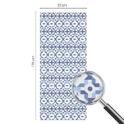 Autocolant vitraliu pentru geam Mozaic albastru