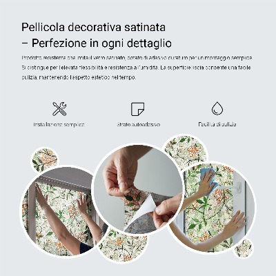 Folie decorativă vitraliu pentru uși și ferestre Model de romb