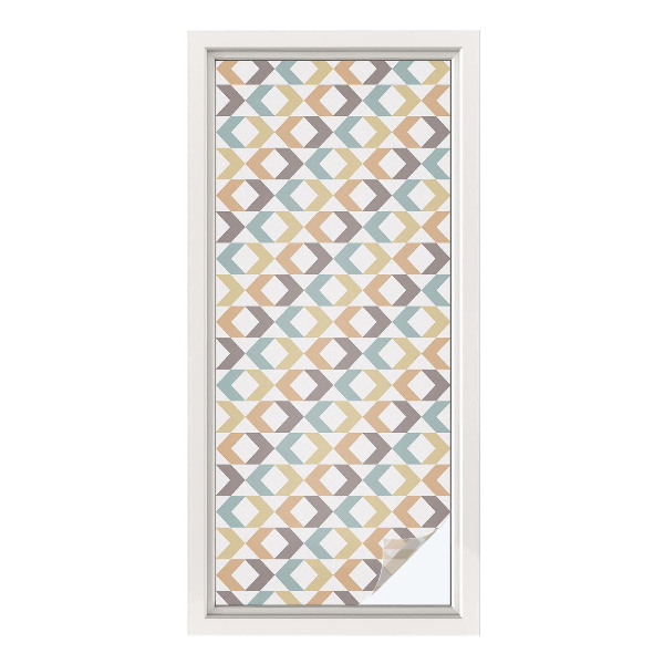 Folie decorativă vitraliu pentru uși și ferestre Romburi geometrice