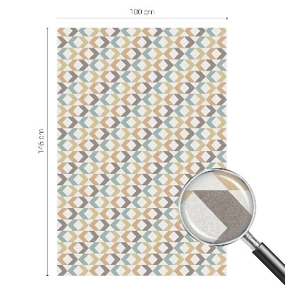 Folie decorativă vitraliu pentru uși și ferestre Romburi geometrice