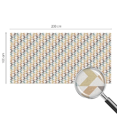 Folie decorativă vitraliu pentru uși și ferestre Romburi geometrice