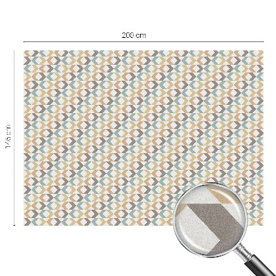 Folie decorativă vitraliu pentru uși și ferestre Romburi geometrice