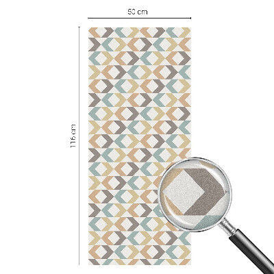 Folie decorativă vitraliu pentru uși și ferestre Romburi geometrice