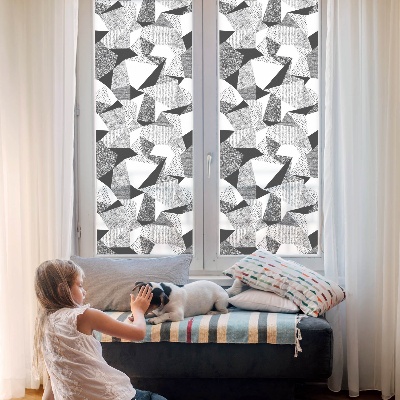 Autocolant vitraliu pentru geam Figuri geometrice