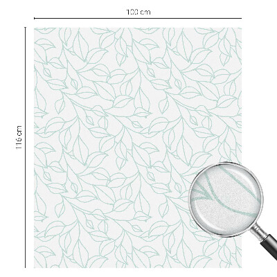 Folie geam intimitate model vitraliu Frunze delicate