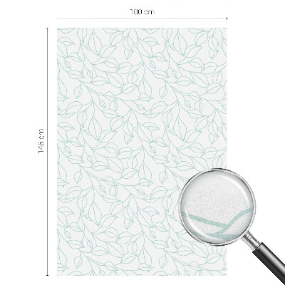 Folie geam intimitate model vitraliu Frunze delicate