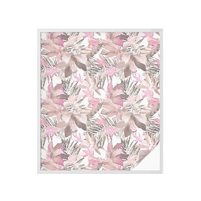 Folie geam să nu se vadă din exterior Flori pastelate