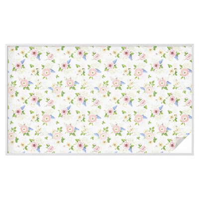 Folie decorativă vitraliu pentru uși și ferestre Model floral