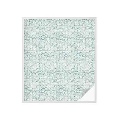 Autocolant vitraliu pentru geam Val verde