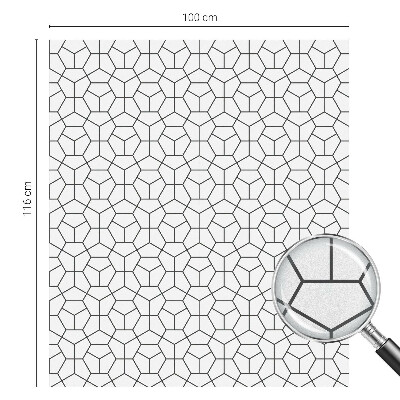 Folie decorativă vitraliu pentru uși și ferestre Cuburi geometrice