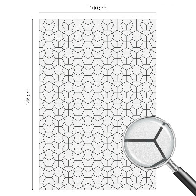 Folie decorativă vitraliu pentru uși și ferestre Cuburi geometrice