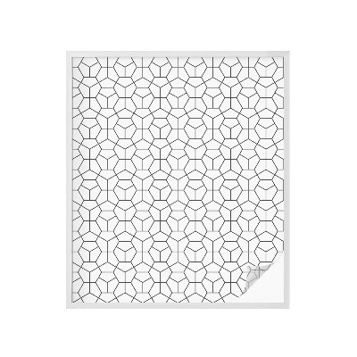 Folie decorativă vitraliu pentru uși și ferestre Cuburi geometrice